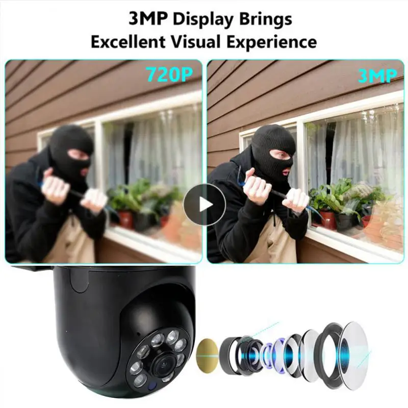 

Wifi Close-circuit Television 3mp Hd Wifi Baby Monitor Motion Tracking 2.4g5g Dual-band Wireless Ip Camera Snapshot