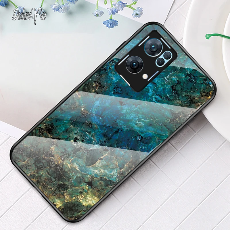

Reo8 Case DECLAREYAO Hard Tempered Glass Coque For OPPO Renoa 7 6 5 4 3 Pro Plus Ace2 4Z 5Z 6Z 7Z Cover Case Silicone Ultra Slim