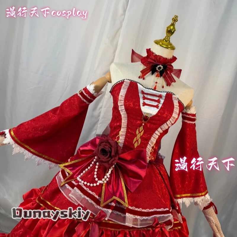 Фото Костюм для косплея Identity V: Вера Найр, готический наряд, красное платье, аниме-костюм для вечеринки, высококачественный комплект для Хэллоуина, для комик-конов №4