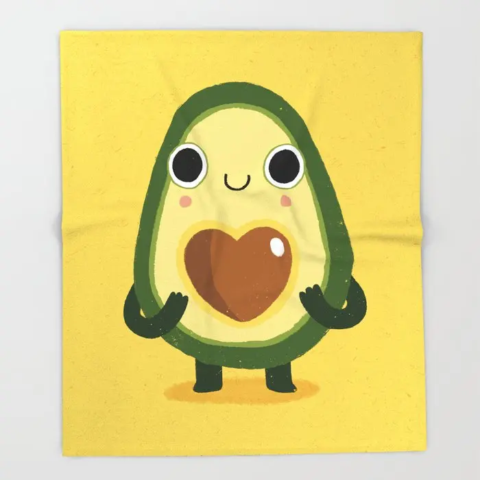 

Luvocado Soft Warm Coral Fleece Blanket Home Winter Sheet Bedspread Sofa Cute Cartoon Throw Flannel Blankets