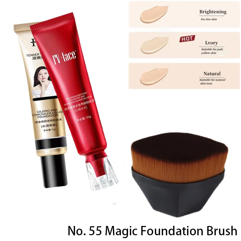 

FV-Face Tender the Skin Matte Lightweight Oil Control Facial Blemish Concealer Foundation Long Lasting Waterproof Facial Makeup