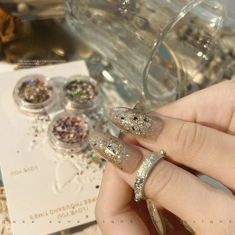 Блеск для ногтей в стиле ретро Nanyang смешанные блестки аксессуары материалы