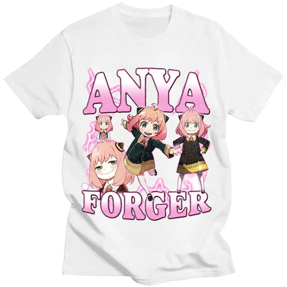 

Футболка мужская хлопковая оверсайз с принтом, Повседневная рубашка с принтом фальшивания в стиле японского аниме образ шпиона X Family Anya, ули...
