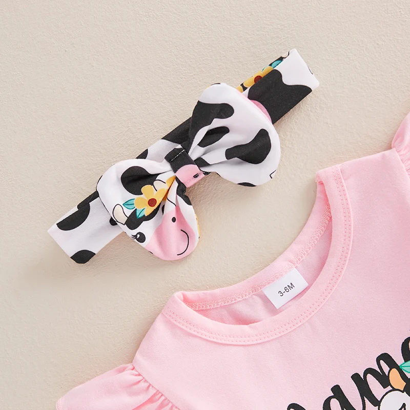 Осенний наряд для маленьких девочек комбинезон с длинным рукавом и буквенным