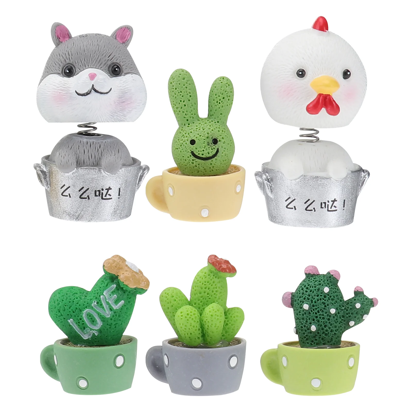 

6Pcs Resin Adornments Delicate Resin Craft Car Interior Decoration for Desk