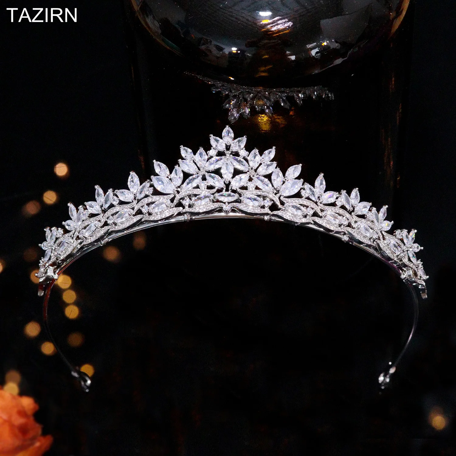 

Luxury 3A Zircon Bridal Crown 2023 New CZ Diadem Queen Princess Tiaras Birthday Party Headpiece Bride Wedding Hair Accessories