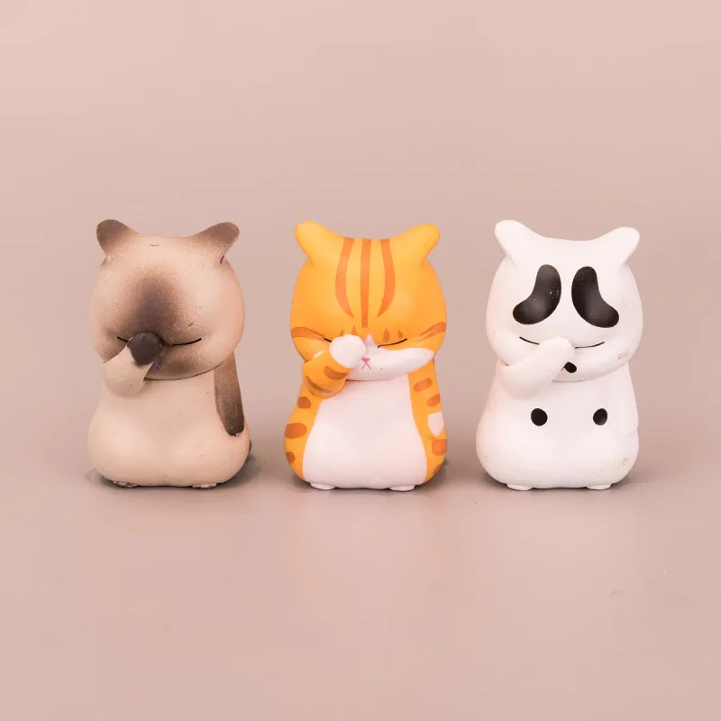 

Disney facepalm cat hand do cartoon cute anime peripheral kitten doll toys micro landscape cake decoration tabletop ornaments