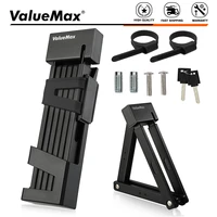 valuemax foldable bicycle lock professional anti theft security folding bike lock for motorcycle bike scooter accessories
