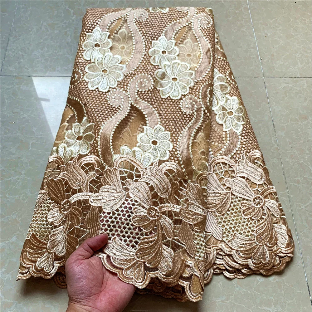 

2023 высококачественная искусственная ткань для шитья свадебного платья, платья, вышитая Сетчатая Ткань 5 ярдов