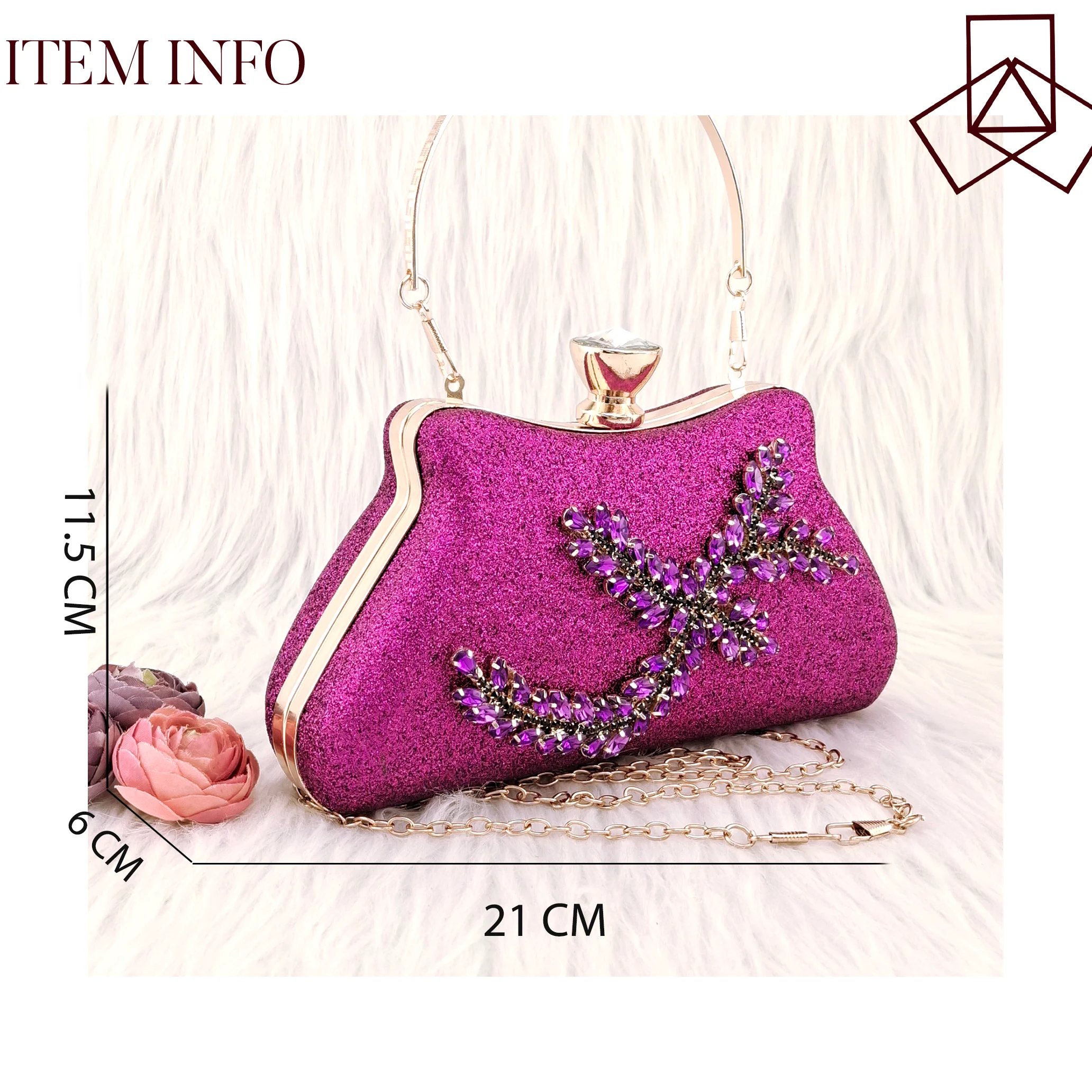 Clutch Bag With Diamond Design Fashion Clutch Bag Rhinestone Embellished Party Bag