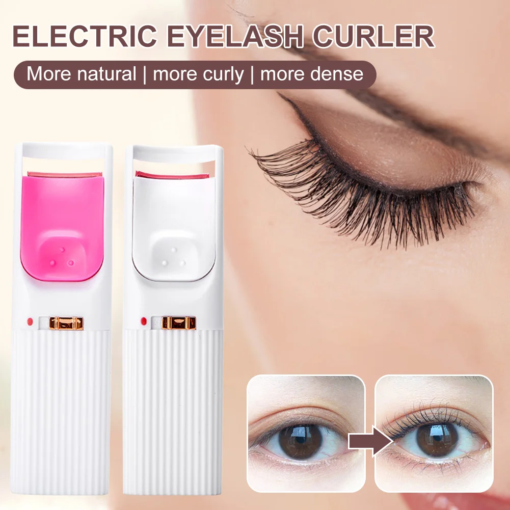 

Electric Heated Eyelashes Curler with Silicone Pad Long Lasting Curl Heated Eye Lashes Curler Makeup Tool for Women New 2022