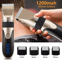 professional hair clipper mens barber beard trimmer rechargeable hair cutting machine ceramic blade low noise adult kid hai