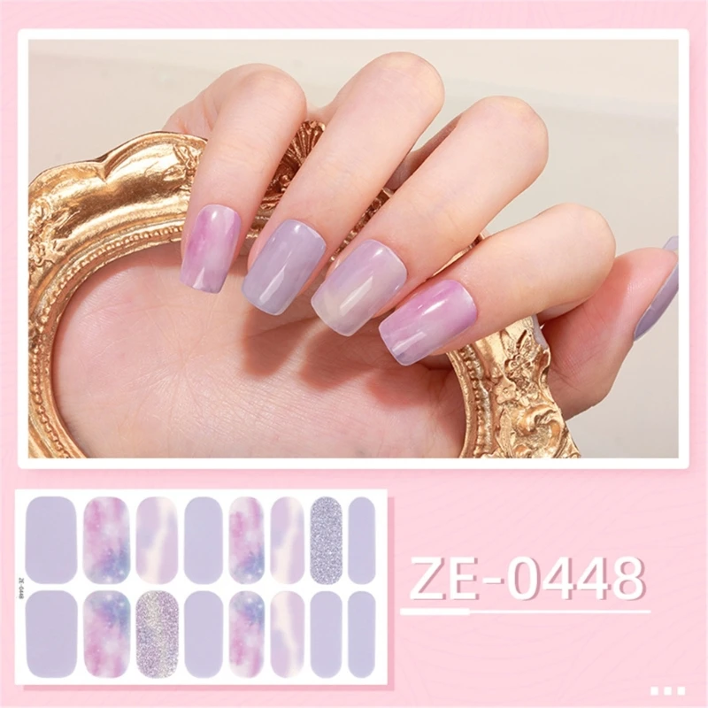 Многоцветная наклейка для ногтей полное покрытие самоклеящаяся маникюра