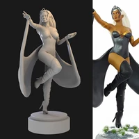 124 scale die casting resin figure model assembly kit character model storm girl unpainted and needs to be assembled