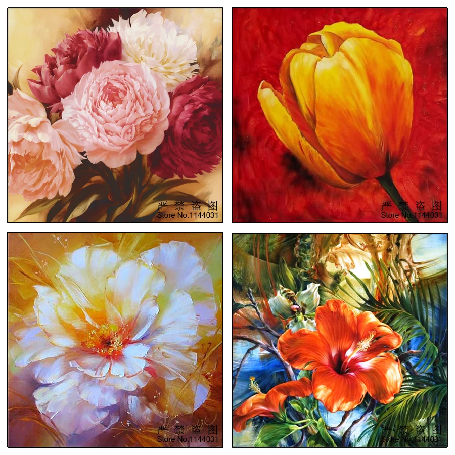 

Full Square Diamond Embroidery Peony Flowers 5D DIY Diamond Painting Cross Stitch Kits Diamond Mosaic Home Decoration