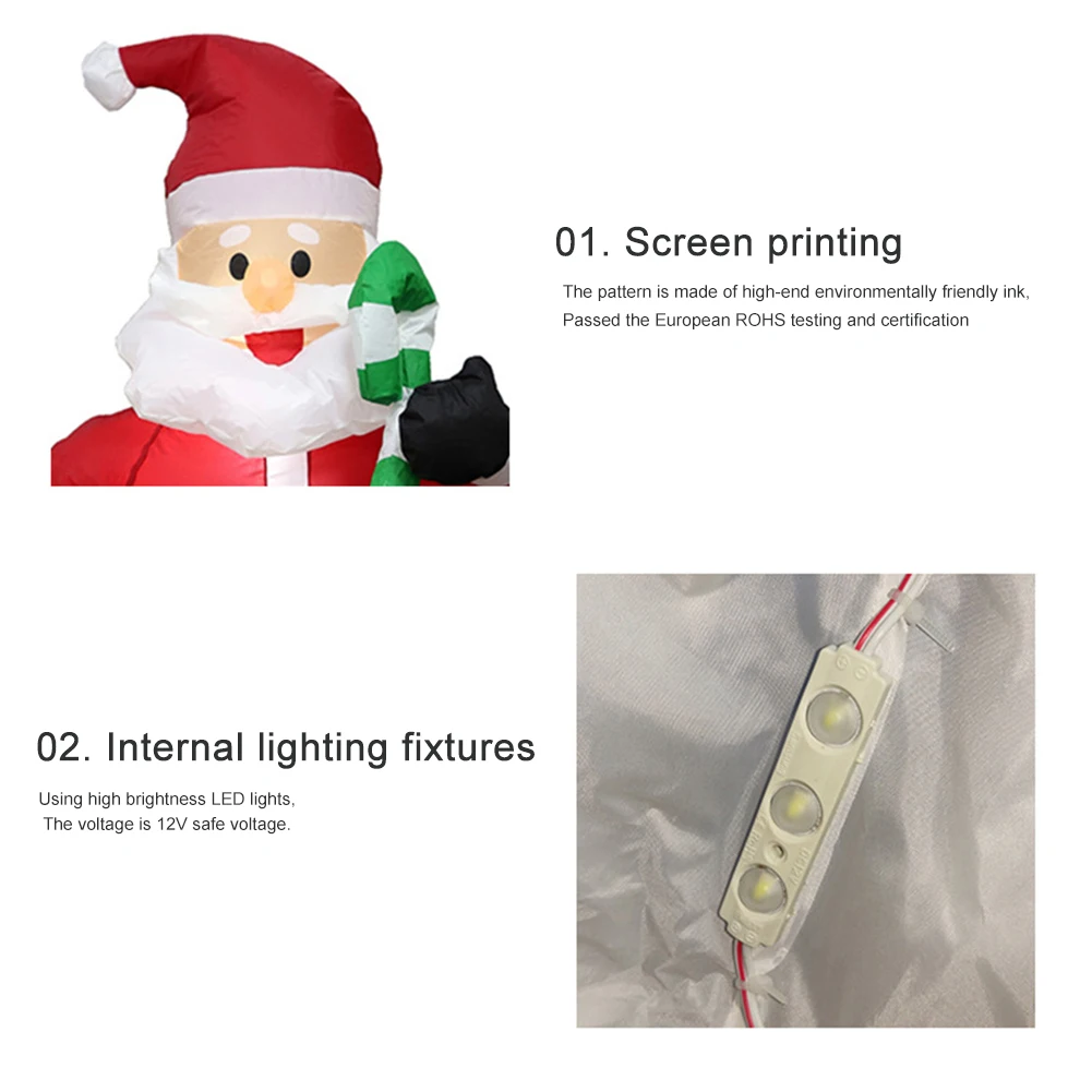 Гигантское Надувное Рождественское Украшение Со Светодиодной Подсветкой