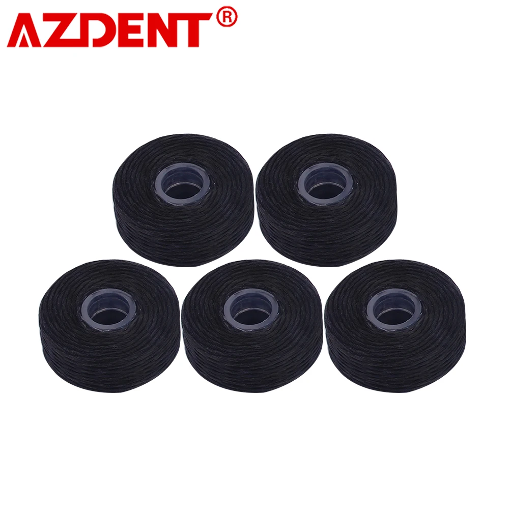 

AZDENT High Quality 5 Rolls Dental Flosser Oral Care 50M Dental Floss Nylon Line Built-in Spool Wax Mint Flavored Flat Wire