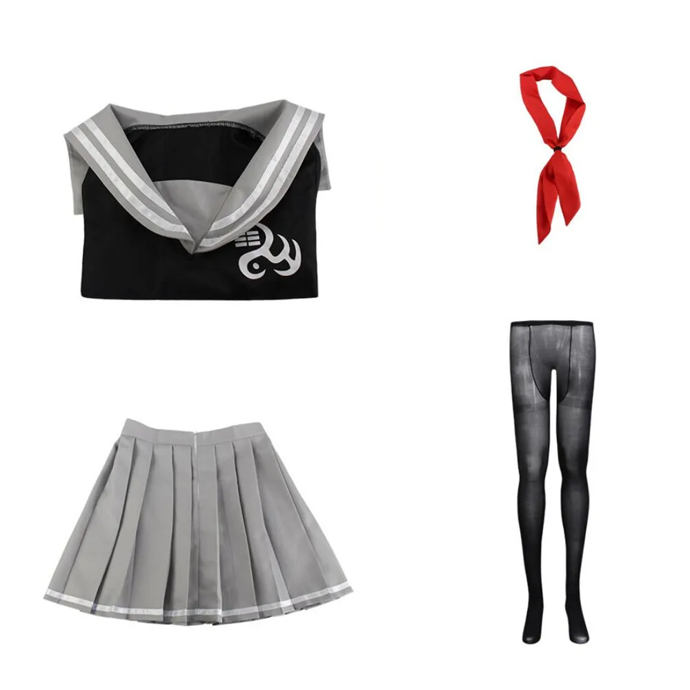 Anime Japanese School Girls Uniform Dresses Peko Pekoyama Danganronpa Cosplay Costume images - 6