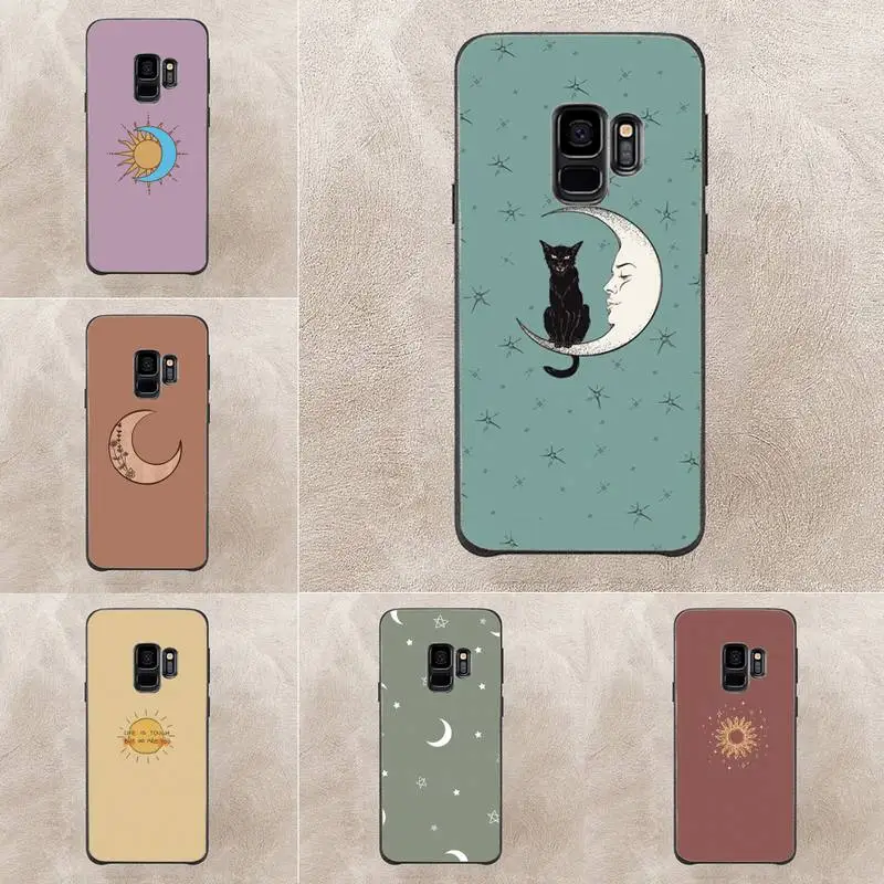

Simple Sun Moon Phone Case For Samsung Galaxy J200 J2 Prime J2 Pro J6 2018 J250 J4 Plus J415 J5 Prime J7