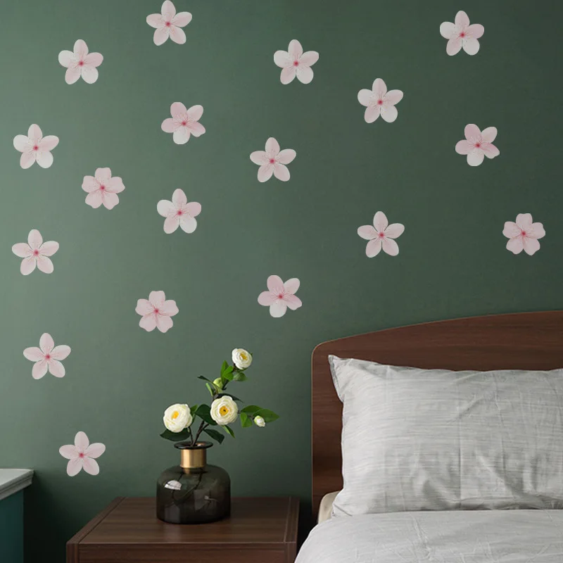 

3pcs Floral Pattern Self-adhesive Wall Sticker, Background Wall Decoration And Beautification Stickers