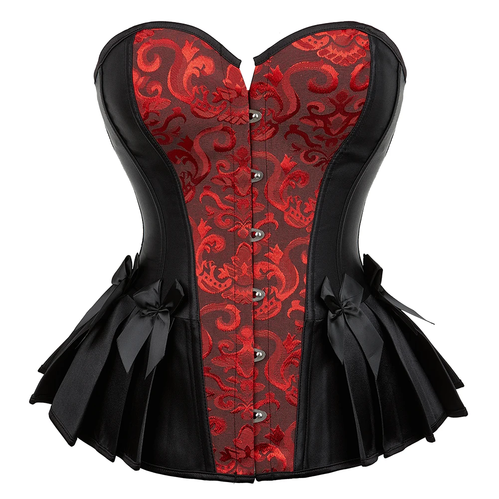 

Corset Top Plus Size Victorian Corsets for Women Renaissance Bodice Corset Bustier Tops for Women Satin Floral Lace Up Corset