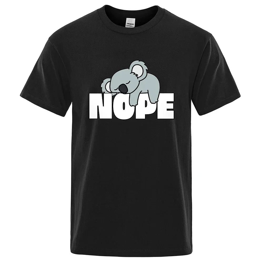 Nope Sorry I Won'T Get Up Male Tops Summer Loose T-Shirt Cotton Crewneck Hip Hop Tee Clothes Fashion T-Shirts Man New