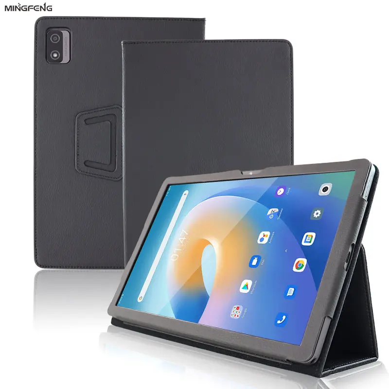 

Classic Litchi Folio PU Funda For Ulefone Tab A8 2023 10.1" Tablet PC Magnetic Cover Case with Hand Strap