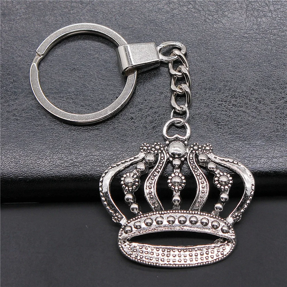 Металлический брелок для ключей в виде большой короны 42x41 мм