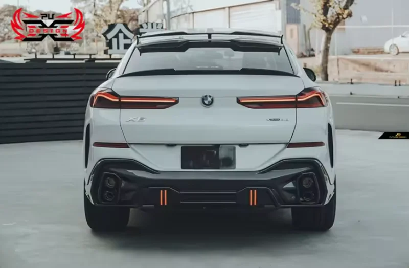 FD стиль углеродное волокно задний диффузор сплиттер бампер для BMW X6 G06 lci Корпус