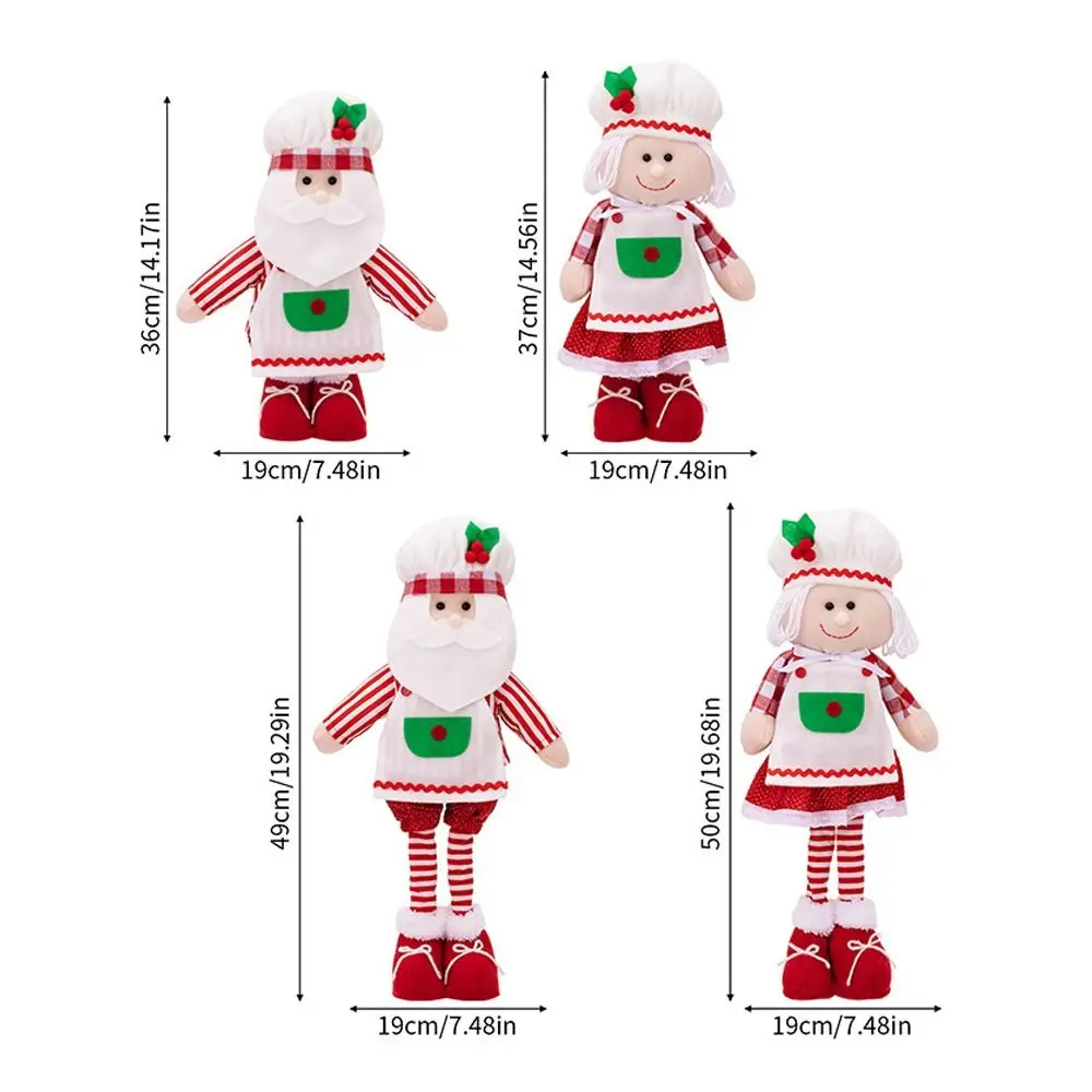 Милые рождественские телескопические куклы украшения стоящий красный