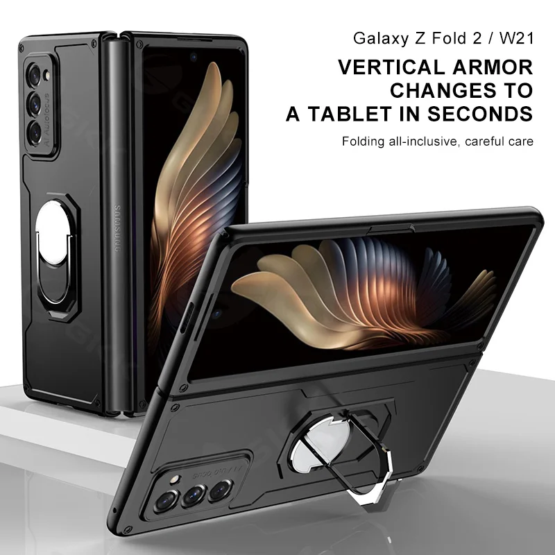 

Gkk Original Armor Case for Samsung Galaxy z Fold 2 5g Case Anti-knock Protection with Ring Hard Cover for Samsung z Fold 2 W21