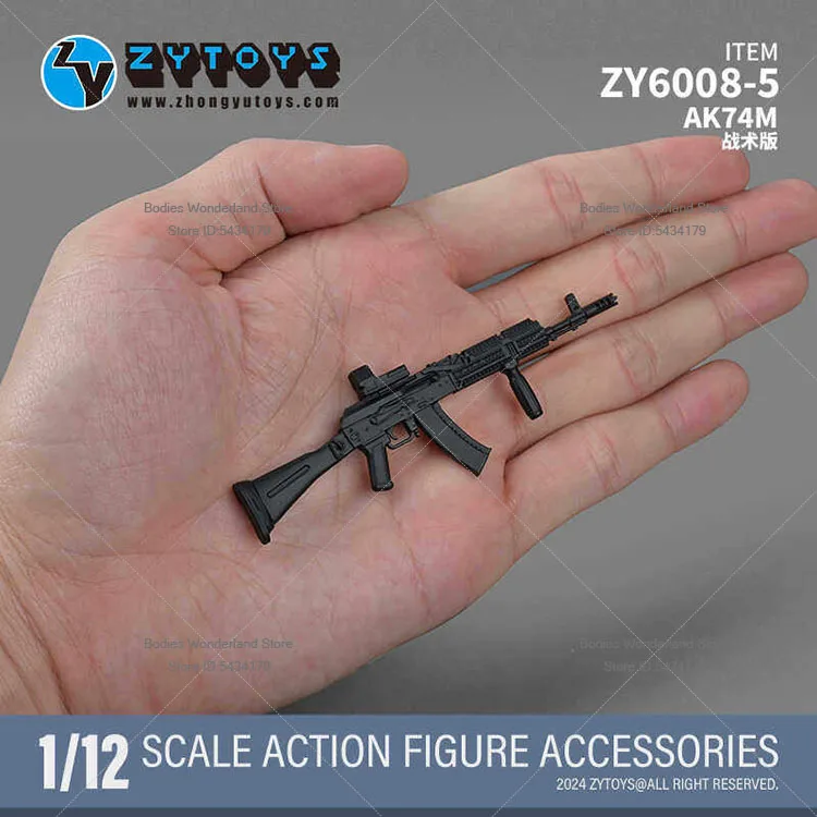 Фото В наличии: Набор аксессуаров для солдатиков ZYTOYS ZY6008, масштаб 1/12, миниатюрные статичные оружейные модели 98K, M1928, MK43 для 6-дюймовых фигурок. №4