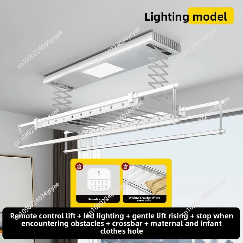 

Телескопическая сушилка для одежды, электрическая вешалка для одежды, интеллектуальный пульт дистанционного управления, подъемная бытовая сушилка для одежды, балкон, четырехполюсный