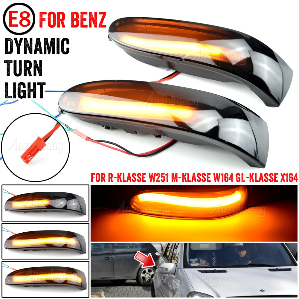 

Dynamic Turn Signal Sequential Side Mirror Indicator Light For Mercedes-Benz M-Class W164 R-Class W251 GL-Class X164