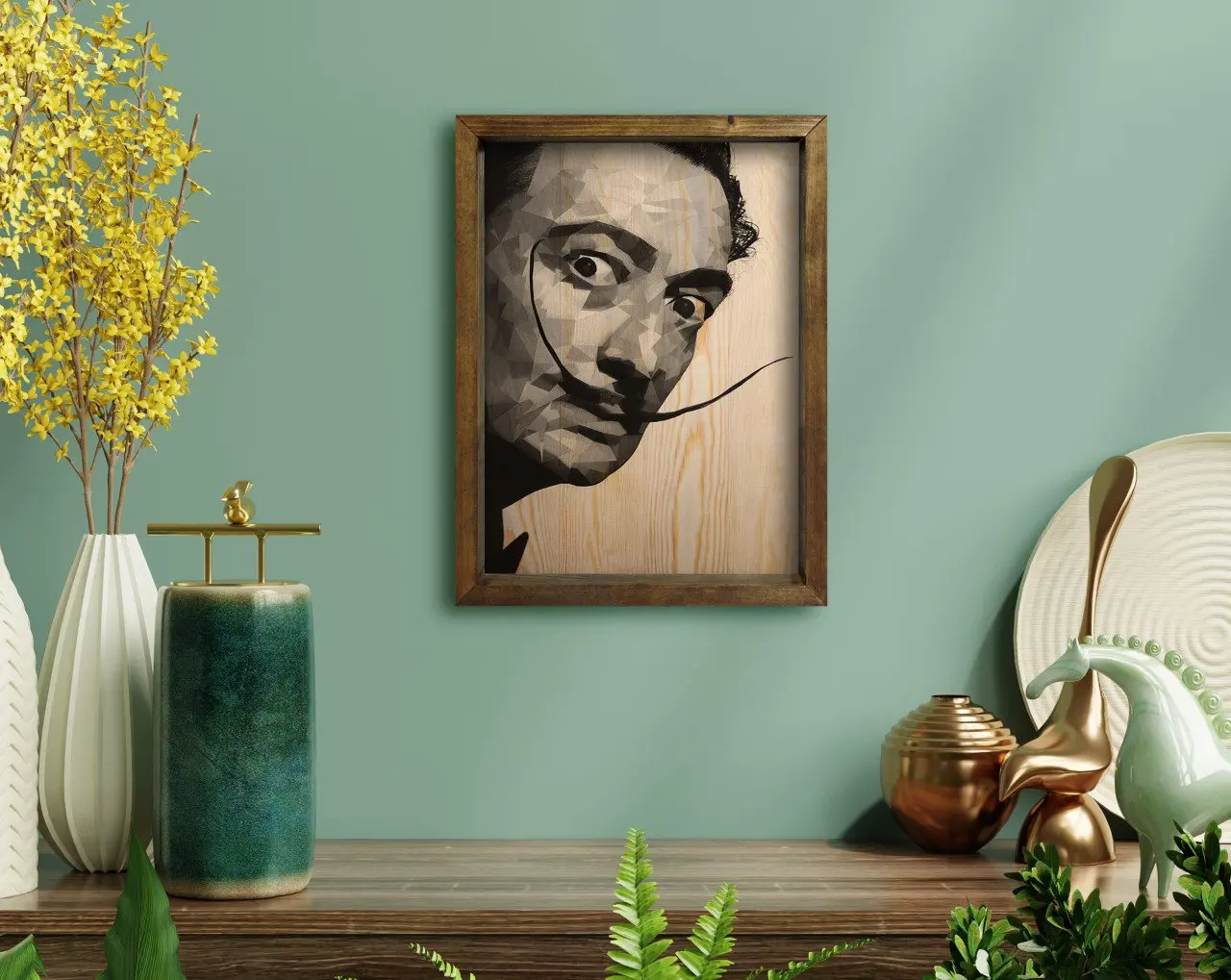 

BK дома Сальвадор Дали дизайн натурального дерева защелка Tablo-34