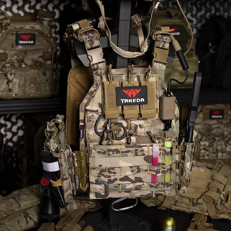 Yakeda Chaleco Tactico Heavy Duty 1000D камуфляжный тактический жилет Molle Plate Carrier для мужчин