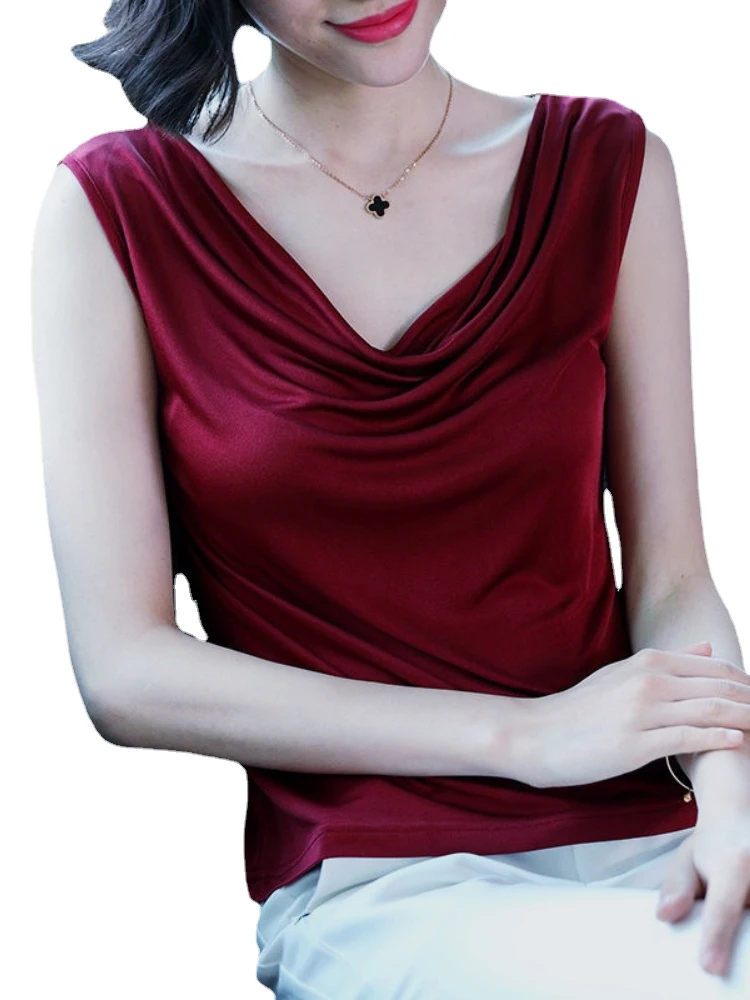 

Women's Viscose Drape Neck T-Shirts Top Blouse for Women Tunicas Mujer Verano Blusas En Oferta Y Envío Gratis