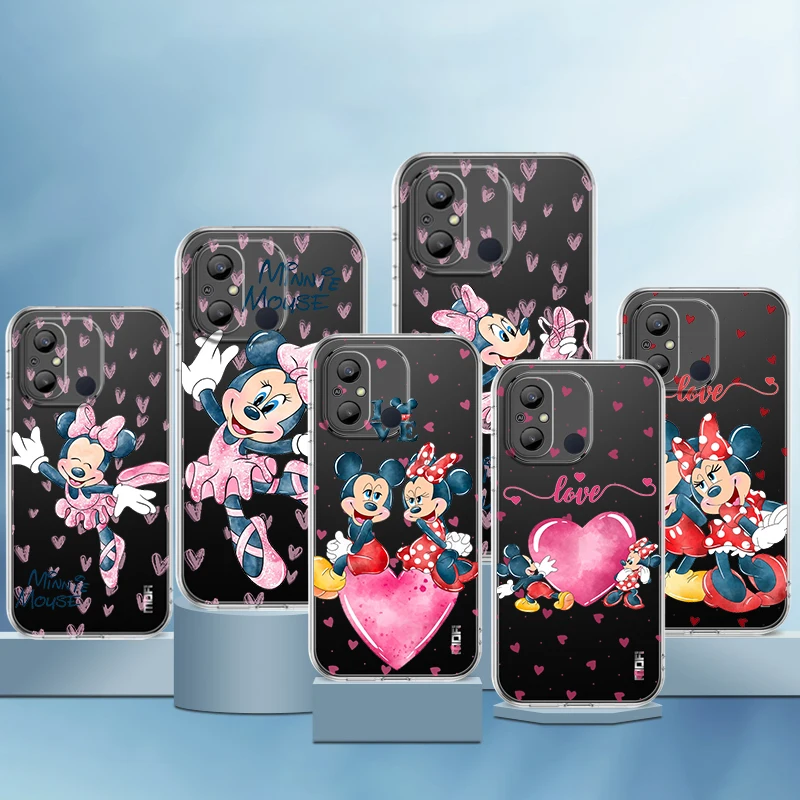 

Minnie Mickey Cartoon For Xiaomi Redmi 12C 11 A1 Plus 10 10X 9T 9C 9C 8 7 6 4G 5G Soft Silicone Transparent Phone Case Fundas