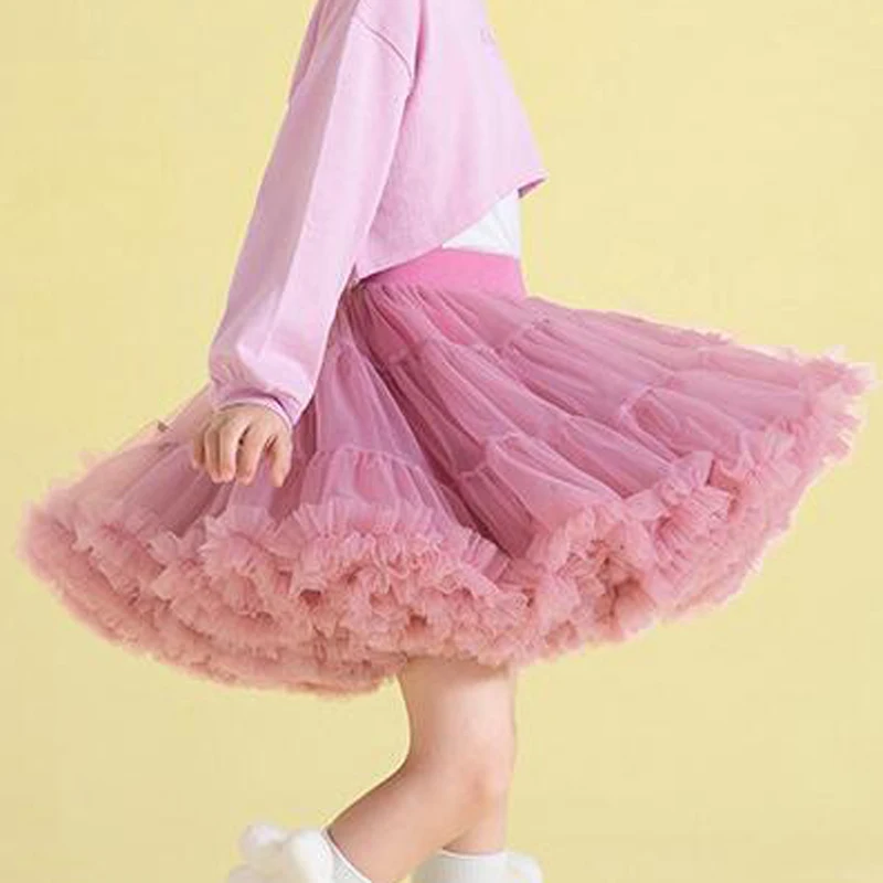 

Toddler Girls Tutu Skirt Fluffy Children Tulle Ballet Kids Pettiskirt Baby Girl Skirts Princess Tulle Party Dance Skirts