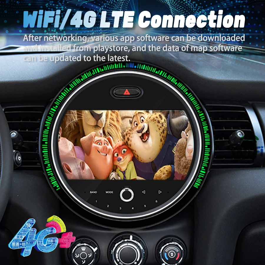 9-дюймовый двойной системный экран Android для BMW Mini F55 F56 NBT 2014 2015 2016 2017 Автомобильный