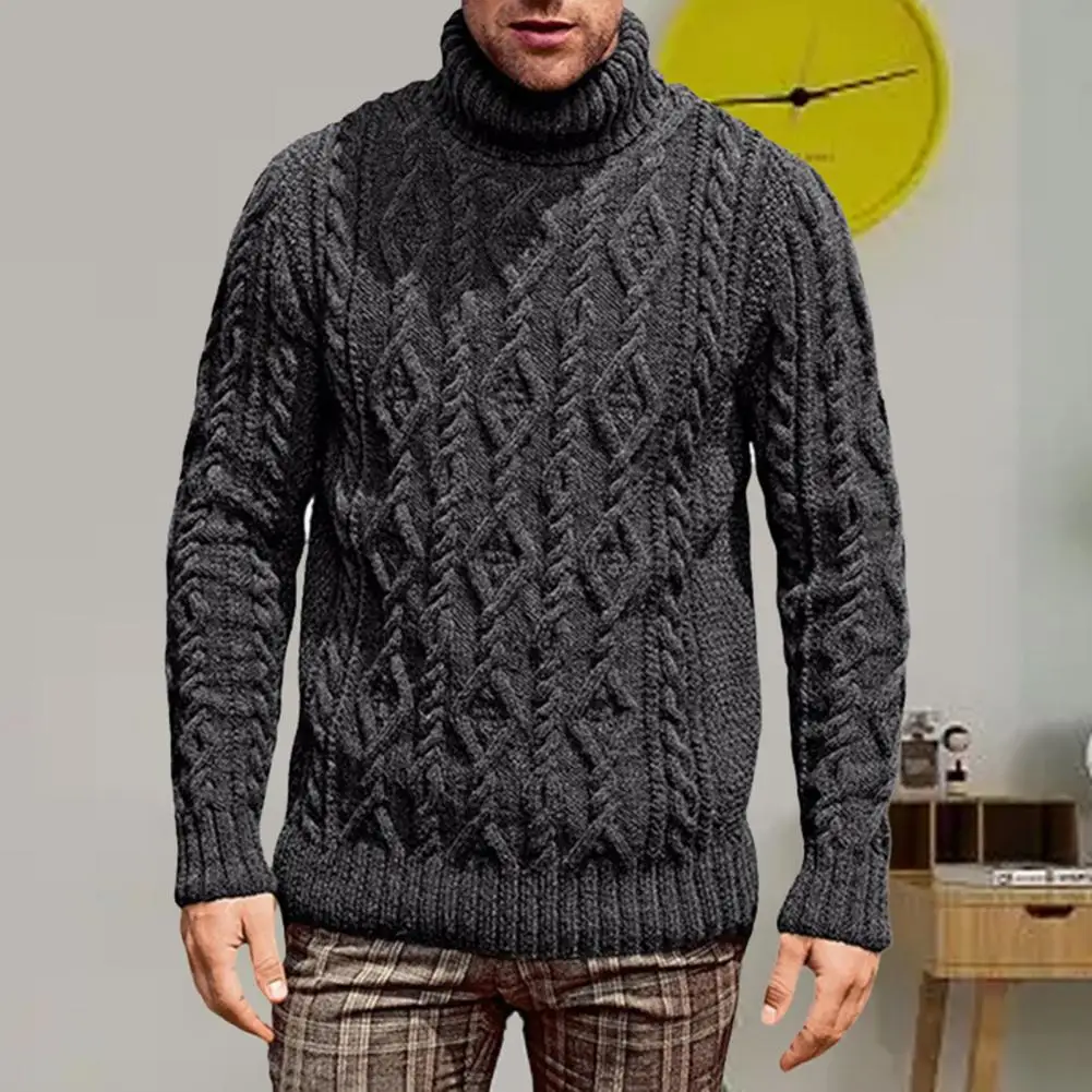 

Warm Breathable Winter Turtleneck Long Sleeve Knit Pullovers for Vacation