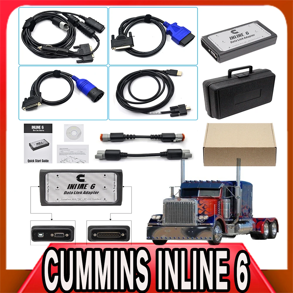 

2023 NEWEST INLINE 6 V8.7 V7.62 Date INLINE6 Cummins Complete INLINE Heavy Duty Truck OBD Diagnostic