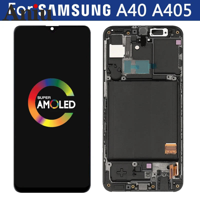 

Original Super AMOLED for Samsung galaxy A40 A405 A405FN A405F A405FM display touch Screen Digitizer Assembly lcd replacement