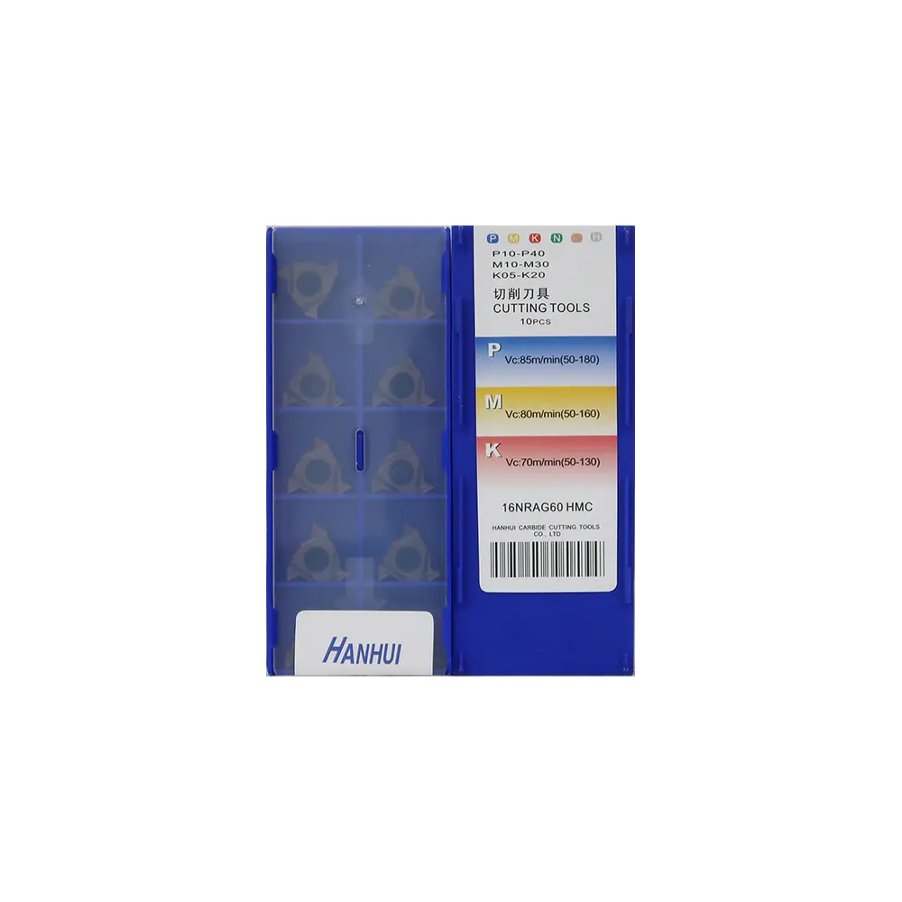 

100% оригинальная Резьбовая вставка HanHui 16NR 1,0 16NR10W 16NR11.5NPT 16NR11BSPT 16NR12UN 16NR14NPT HMA HMB HMC из нержавеющей стали