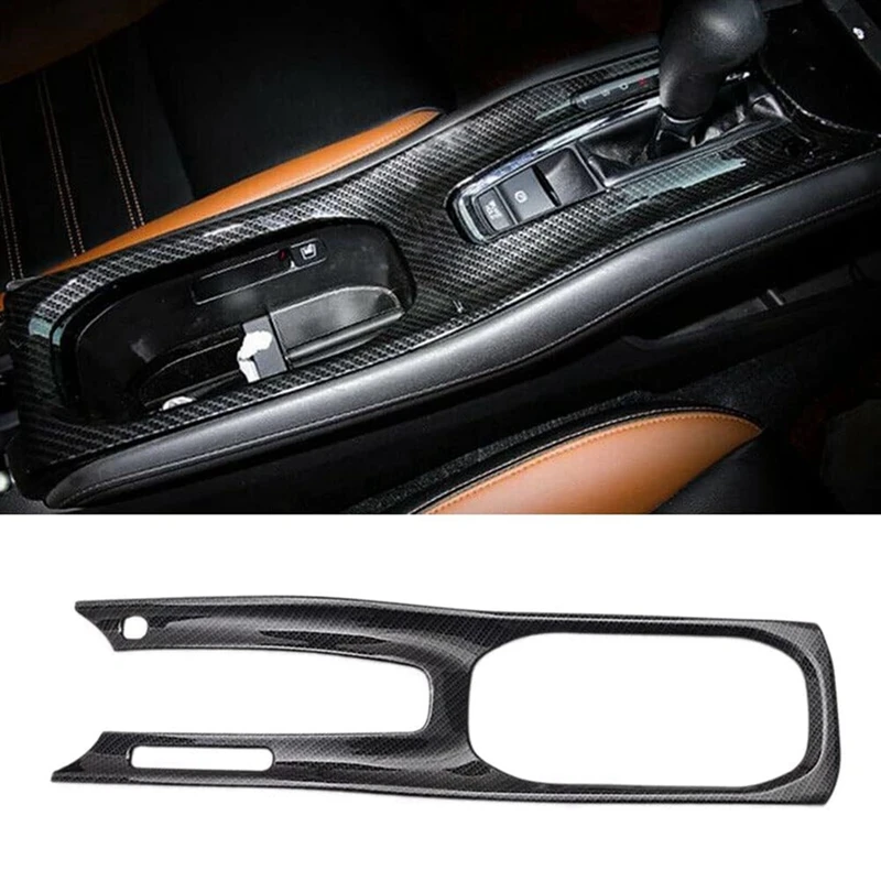

Center Console Gear Shift Panel Cup Holder Cover Trim Accessories For Honda HRV HR-V VEZEL 2015-2022 ,ABS Carbon Fiber