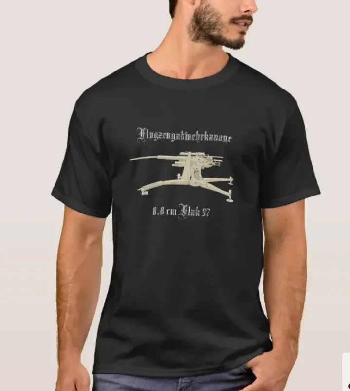 

German 88 Flak Gun T-Shirt. Summer Cotton Short Sleeve O-Neck Mens T Shirt New S-3XL
