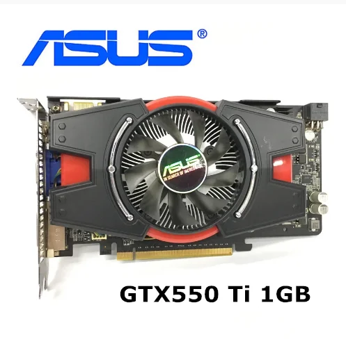 Видеокарта ASUS GTX 550 Ti 1 ГБ 192 бит GDDR5 видеокарты для nVIDIA Geforce 550Ti б/у VGA карты