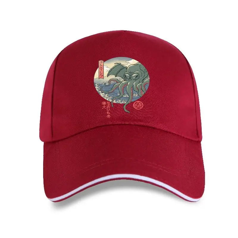 

new cap hat Cthulhu The Great Wave of Kanagawa Japanese Style Baseball Cap EU Size Mashup 100% Cotton