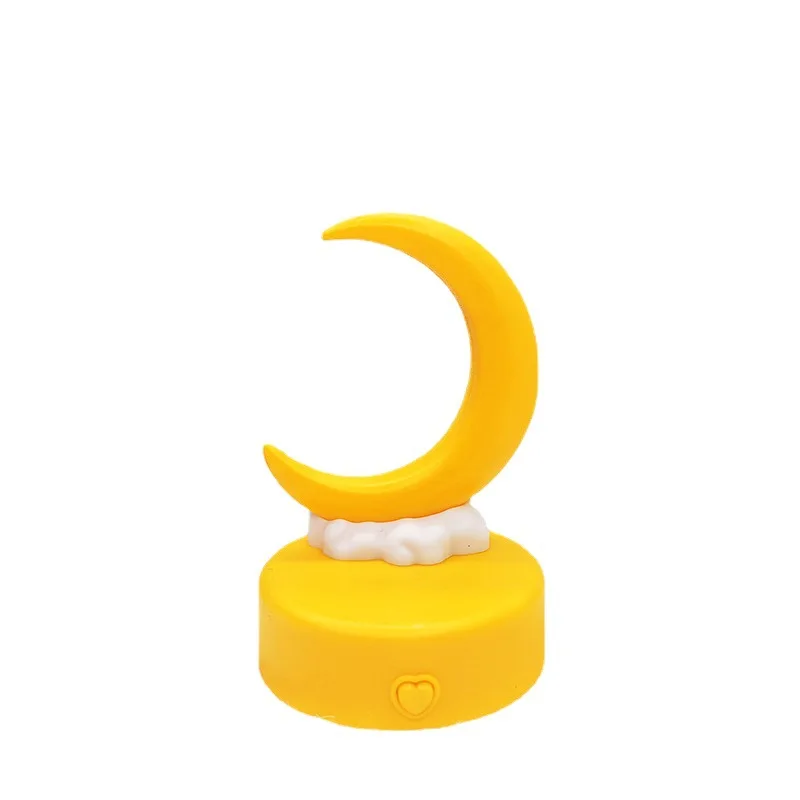 

Crescent Moon Night Light Children'S Desk Night Lamp Moon Cloud Glow Toy Bedside Lamp For Home Children' Bedroom Decoration Gift