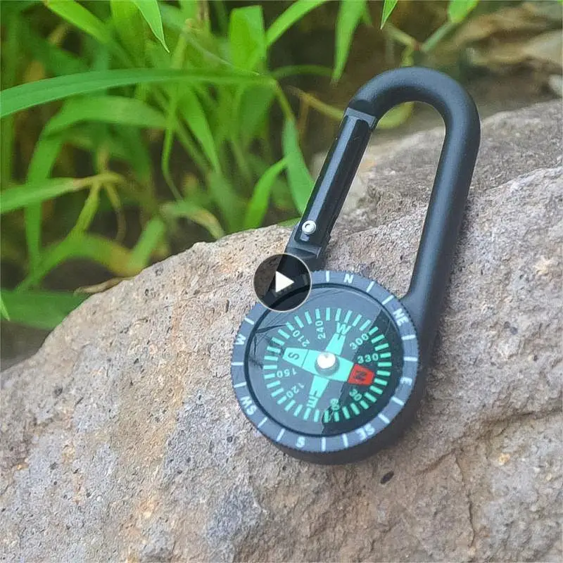 

30 G Carabiner Portable Mini Thermometer Outdoor Supplies Waist Buckle Compass Aluminum Alloy Durable Mountaineering Buckle